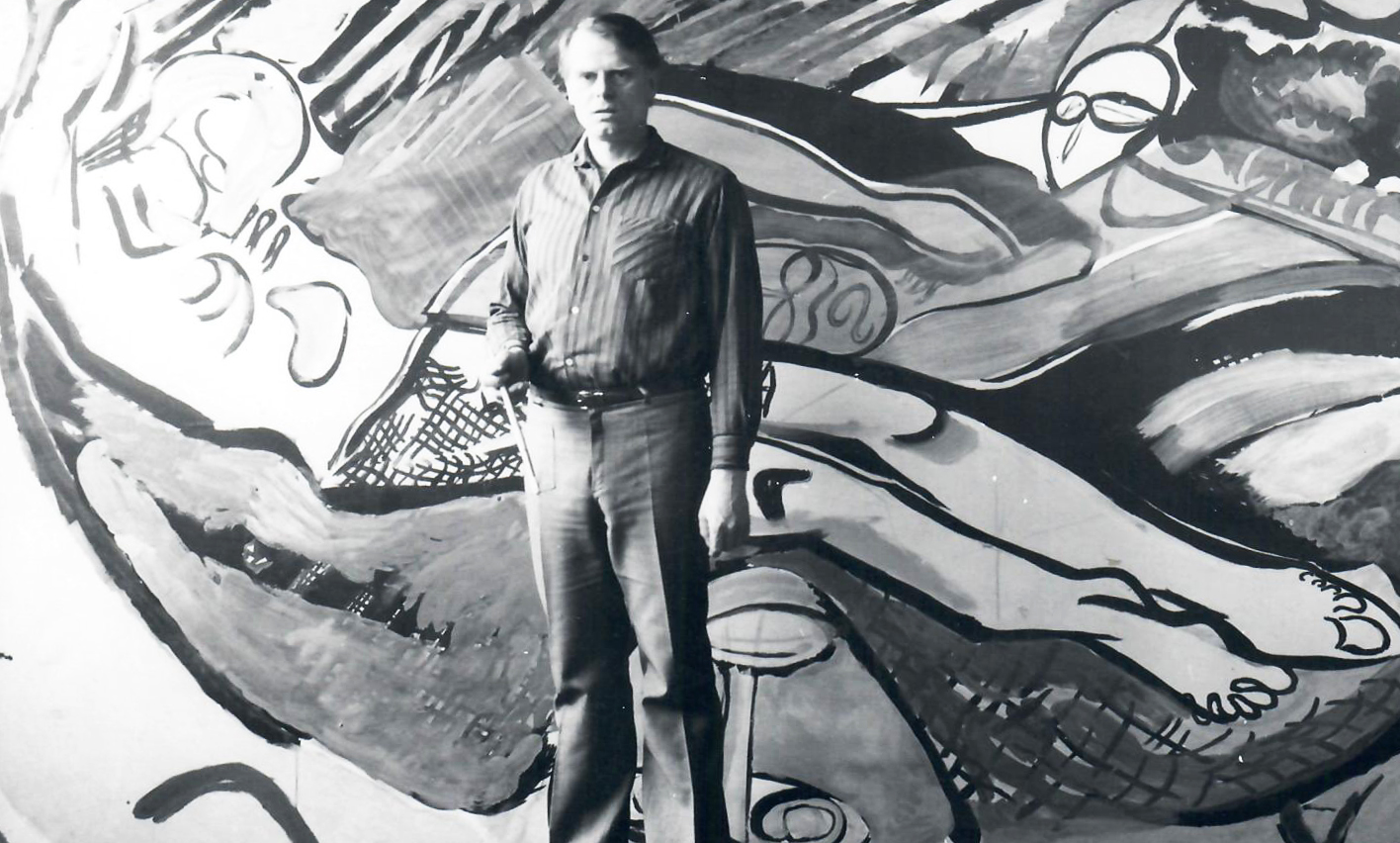 Holý JIří před obrazem Na prahu vědomí 1967